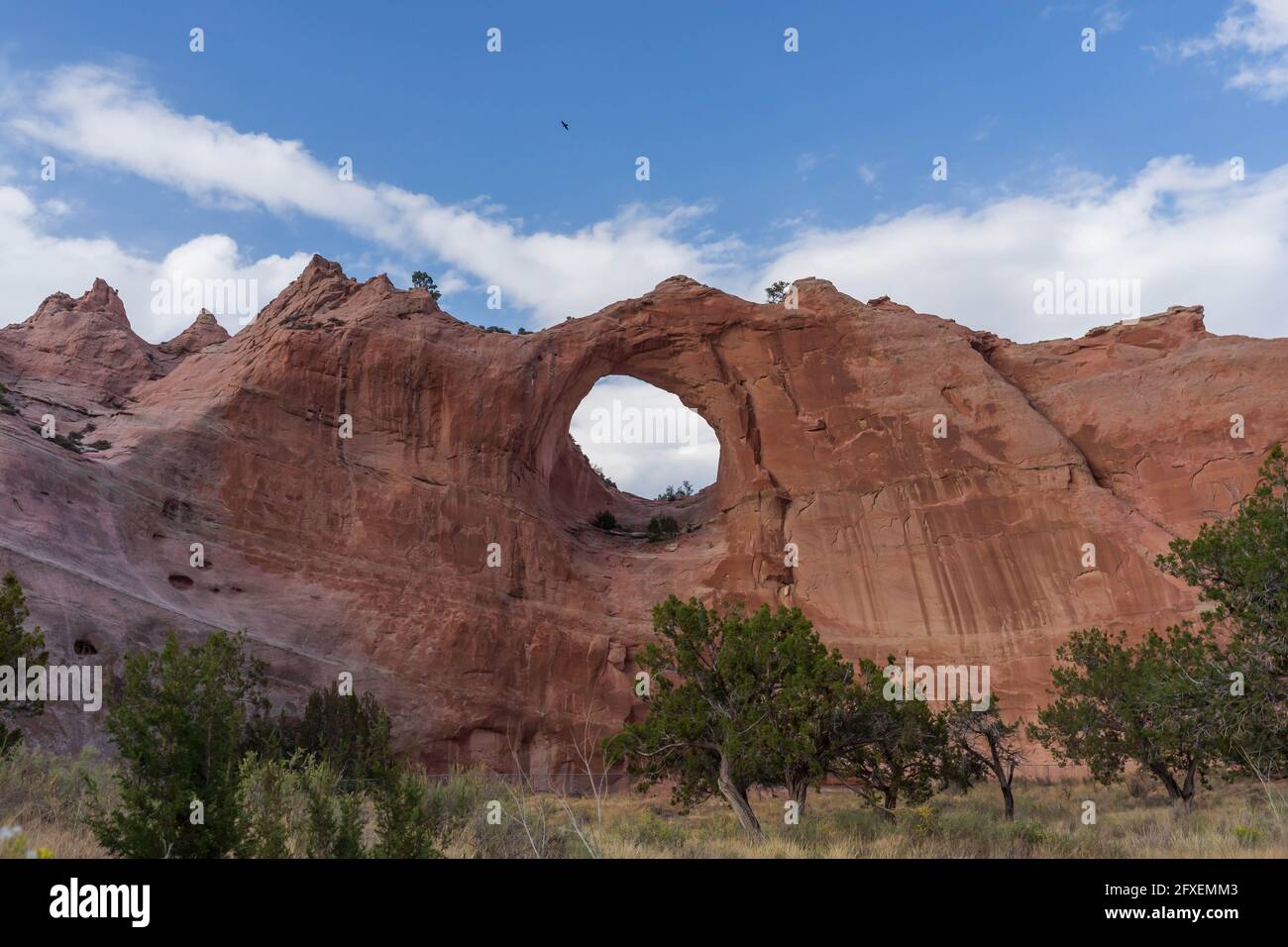 Window Rock Arizona on Navajo Reservation Stock Photo