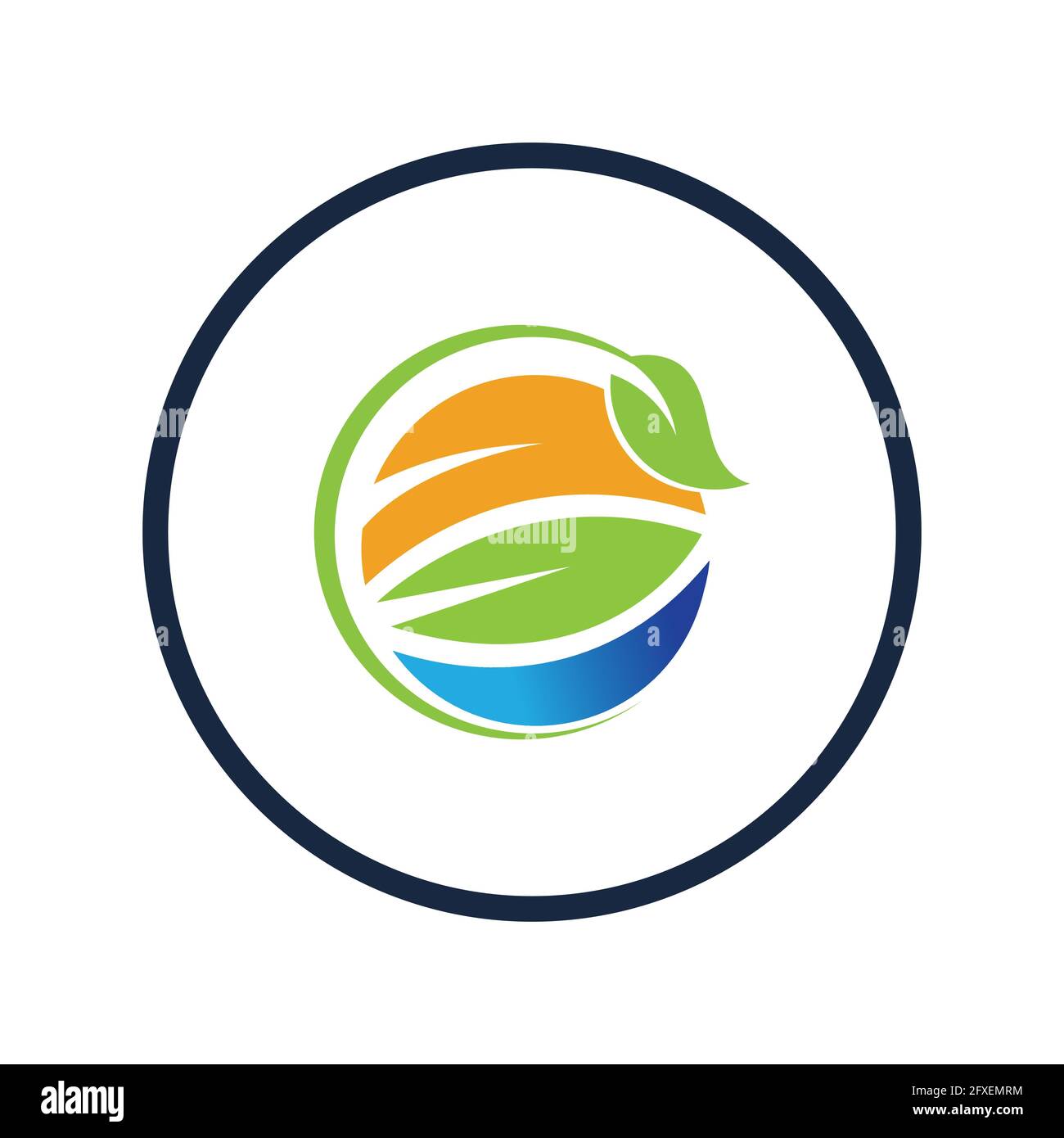happy earth day logo illustration design template Stock Vector