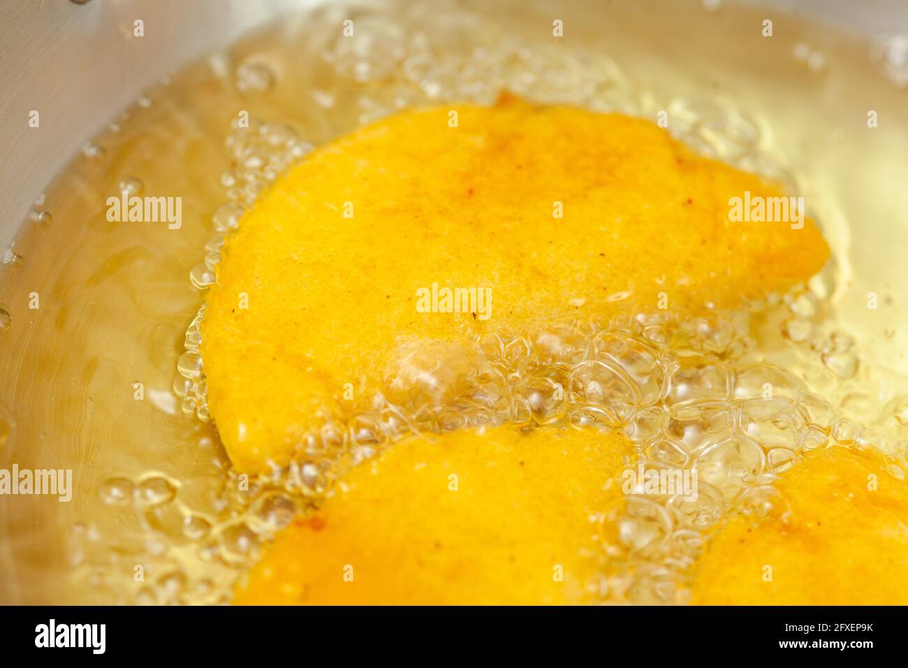 Preparation of a traditional dish from el Valle del Cauca in Colombia called empanada Stock Photo