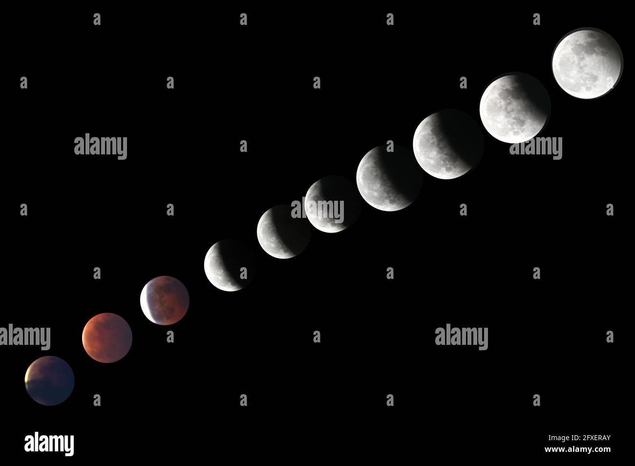 Shenzhen, China. 27th May, 2021. The rare supermoon and total lunar eclipse show together in the sky in Shenzhen, Guangdong, China on 26th May, 2021.(Photo by TPG/cnsphotos) Credit: TopPhoto/Alamy Live News Stock Photo