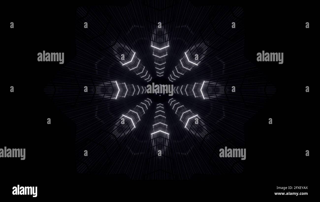 3D rendering of a futuristic background with geometric shapes and black ...