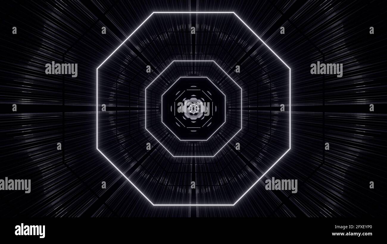 3D rendering of a futuristic background with geometric shapes and ...