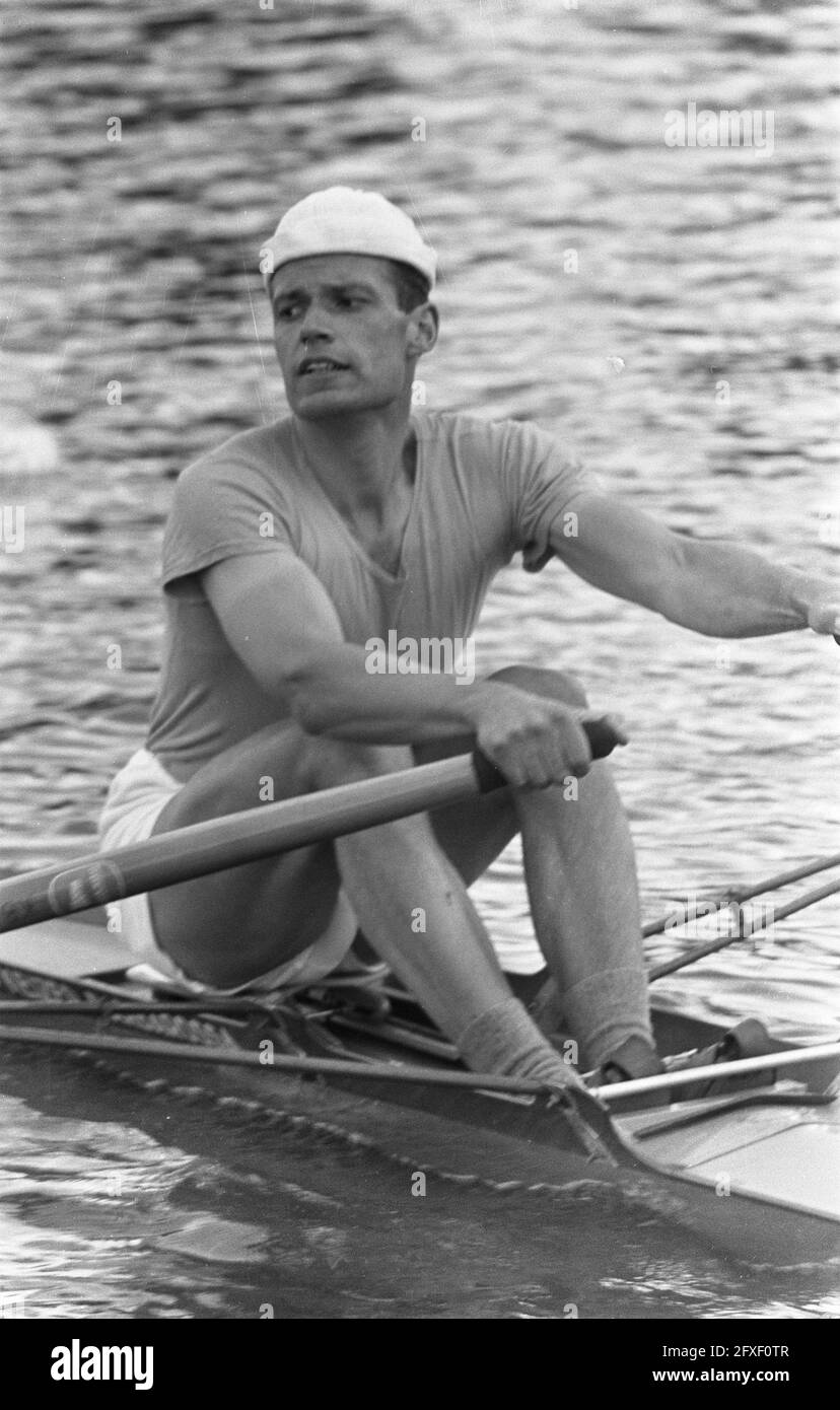 Training European rowing championships, skiffeur Rob Groen, August 4 ...