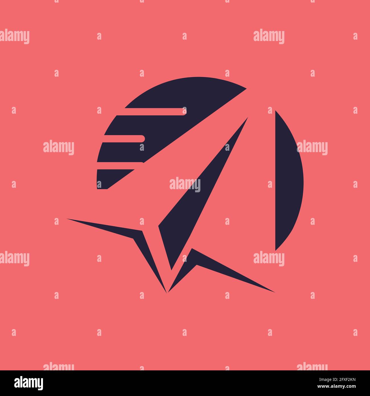 stylish negative style paper plane logo design vector concept Stock Vector