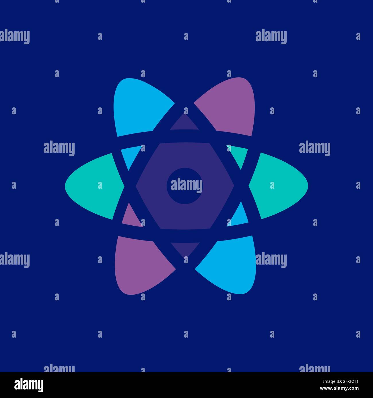colorful creative scientific atom symbol science logo design vector