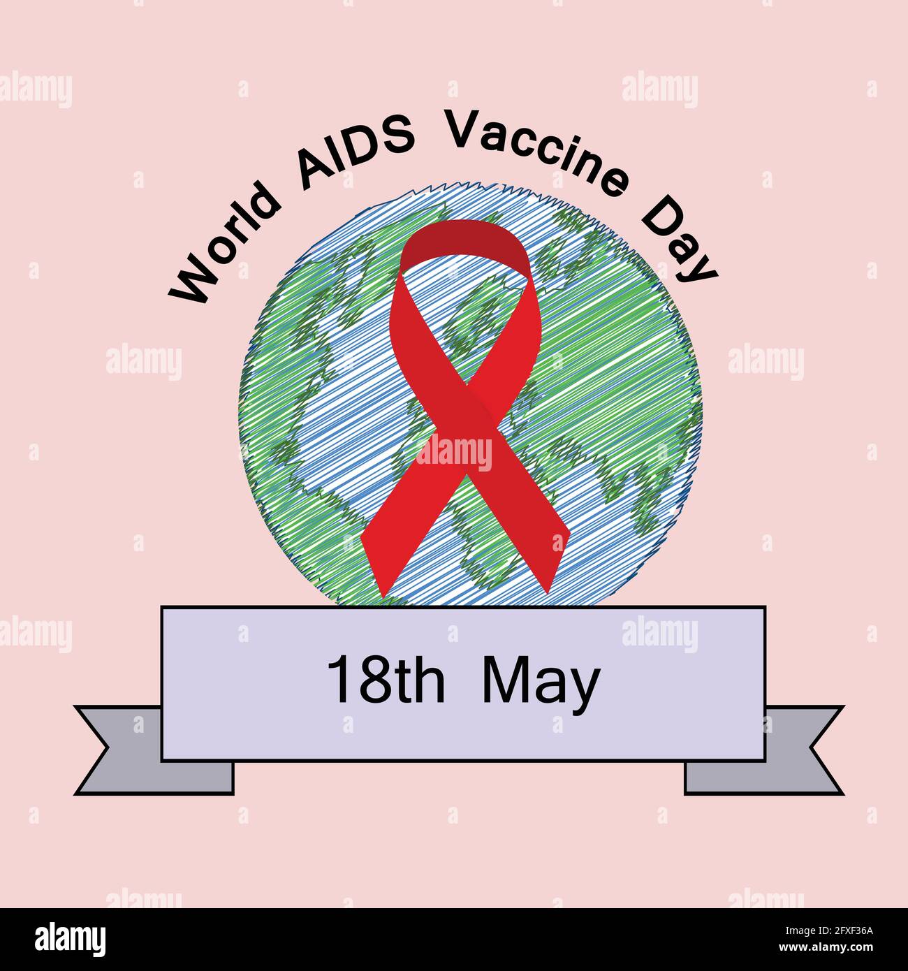 World Aids Vaccine Day background Stock Vector