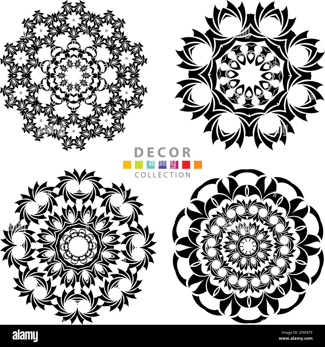 Calligraphic decorative elements for creative design tasks Stock Vector