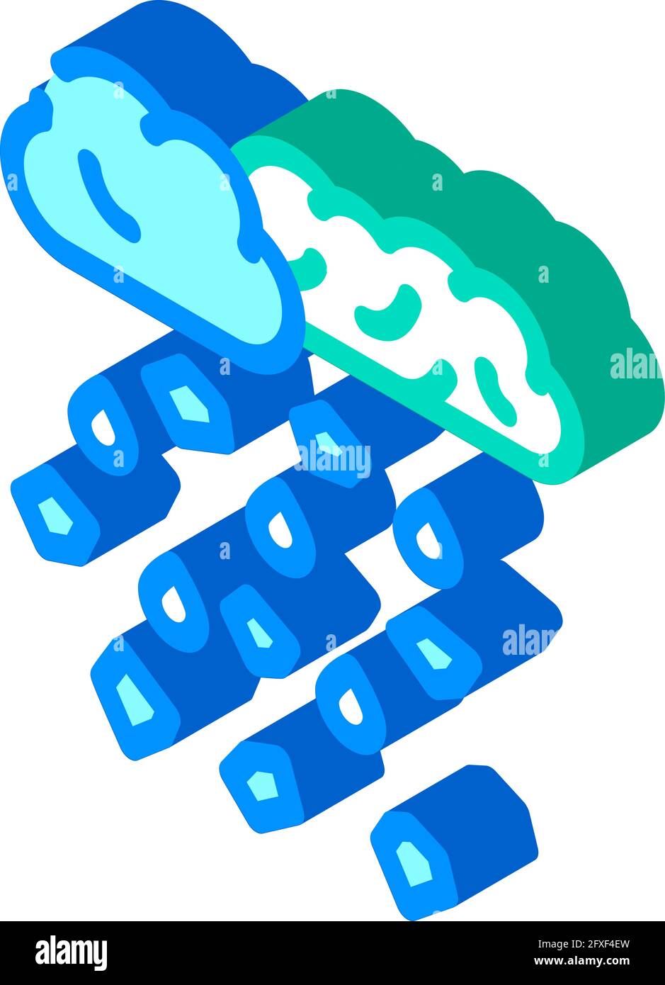 hail disaster isometric icon vector illustration Stock Vector Image ...