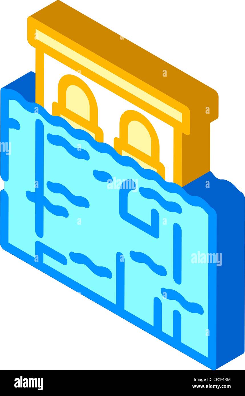flood disaster isometric icon vector illustration Stock Vector Image ...