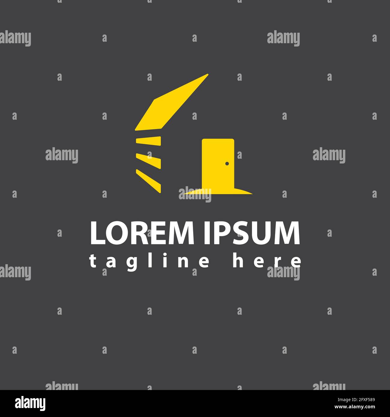 nice and simple log woods cabin logo design vector illustration Stock Vector