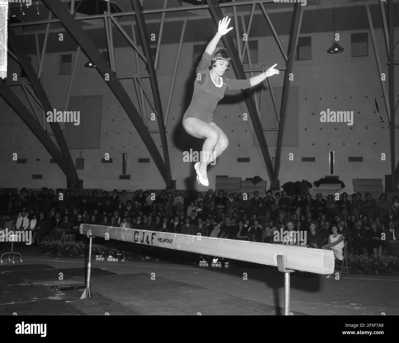 Gymnastics balance beam france Black and White Stock Photos & Images