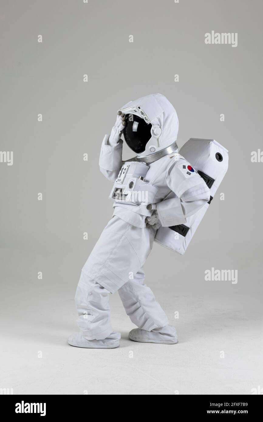 dancing astronaut, white background Stock Photo - Alamy