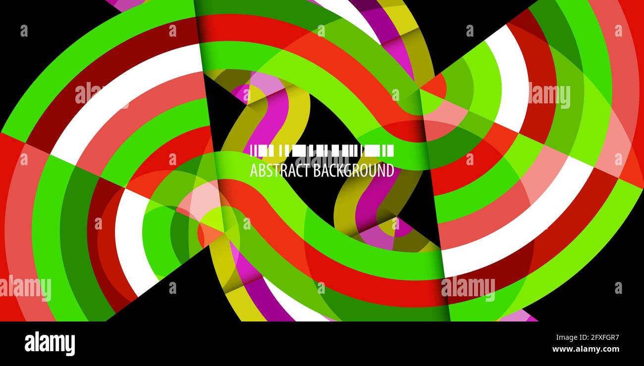 Abstract colorful background template with blended strips Stock Vector