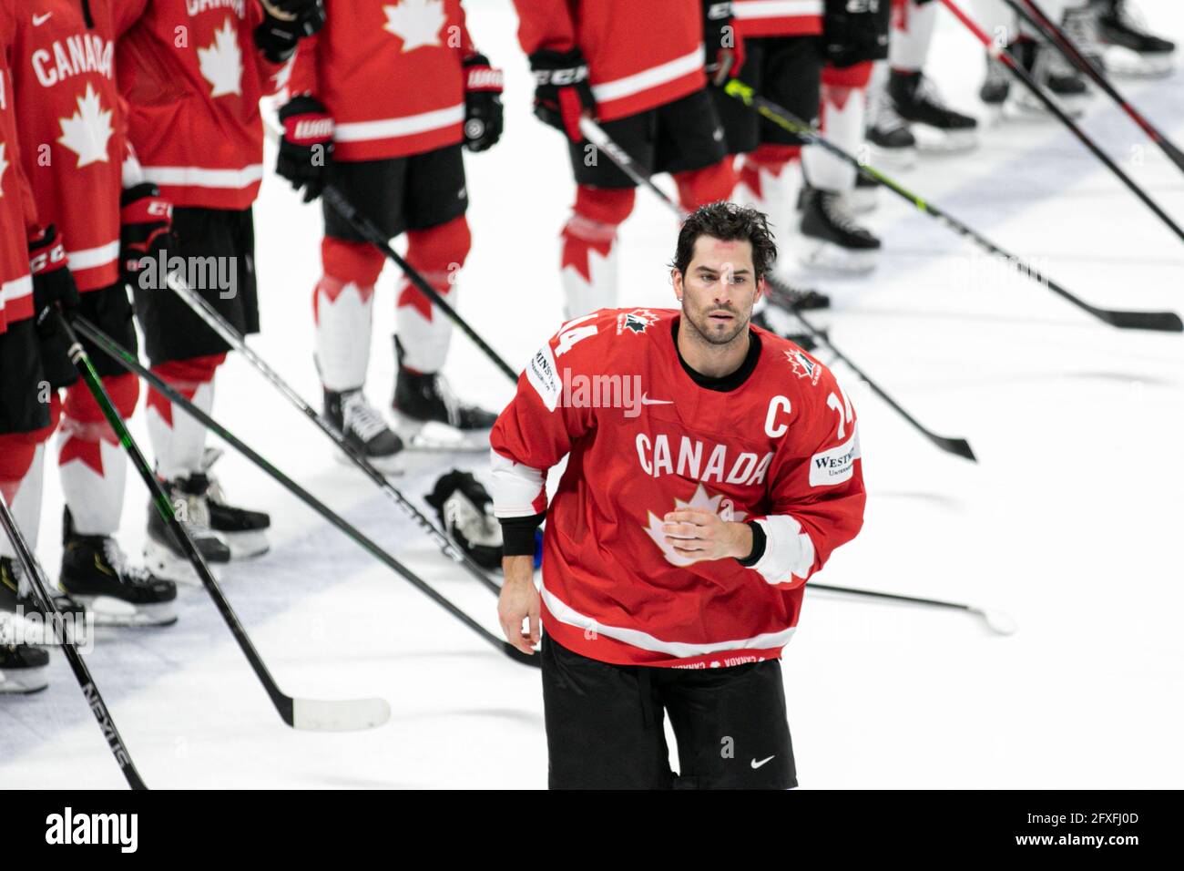 Henrique Canada Best Player Of The Game During World Championship 2021 Canada Vs Norway Ice Hockey Riga Latv Photo Livemedia Andrea Re Stock Photo Alamy