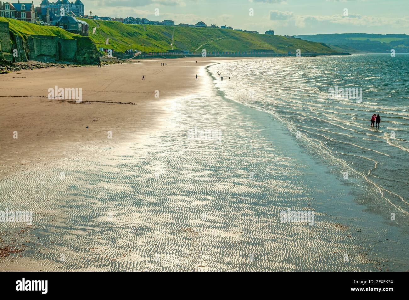 Beach at Whitby, Yorkshire, England Stock Photo