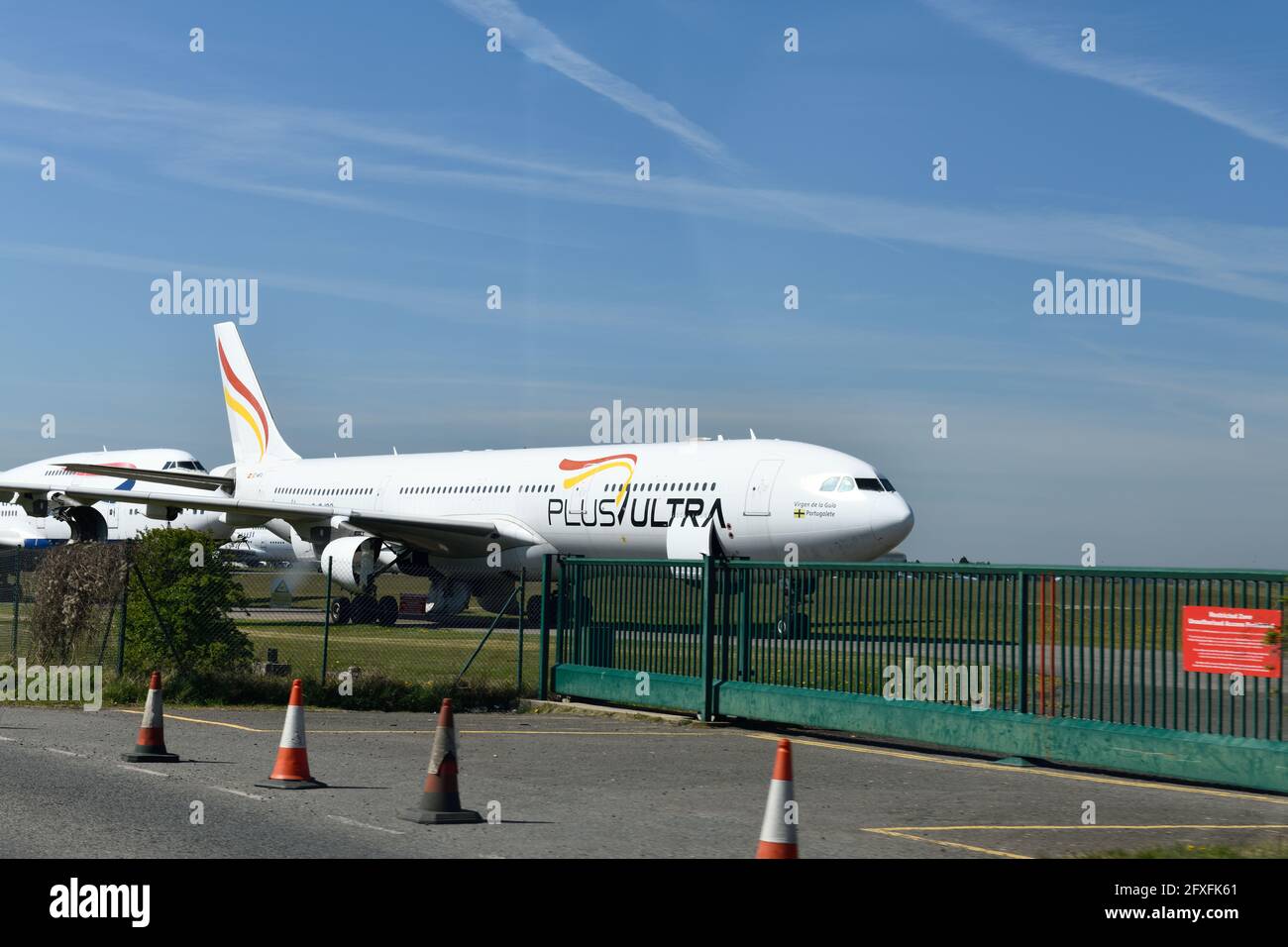 Plus Ultra Airbus A340 313 on Static Display at Cotswold Airport Kemble