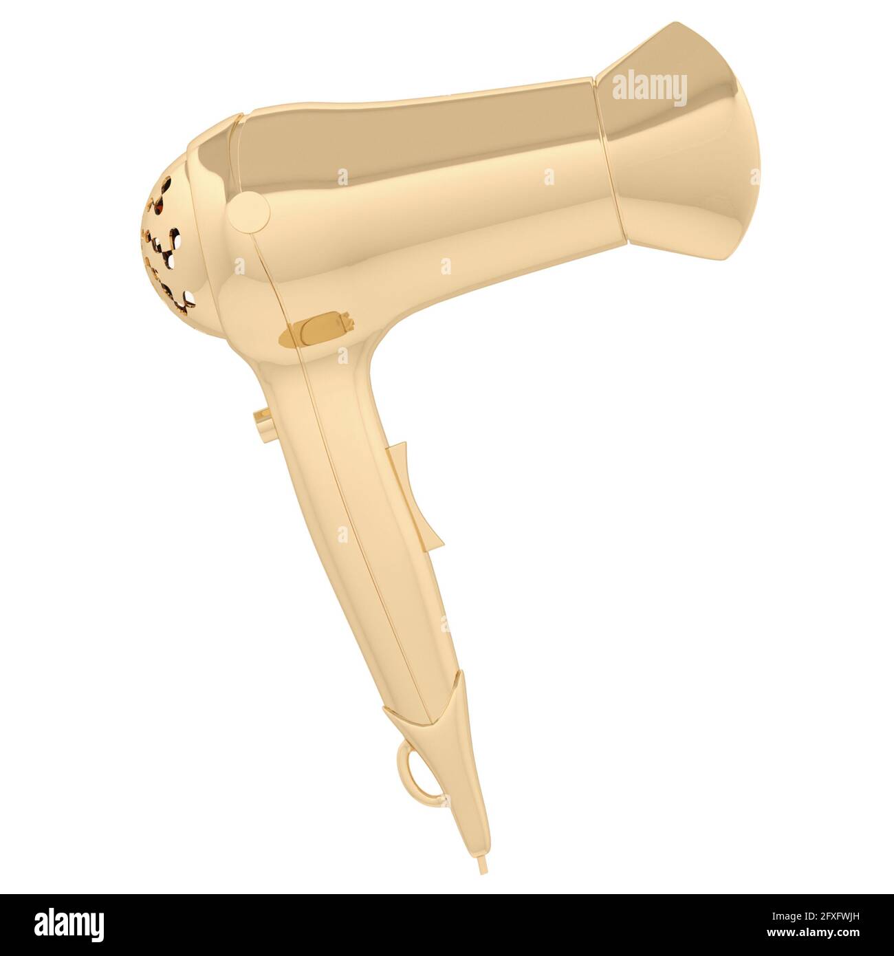 gold hair dryer isolated Stock Photo Alamy