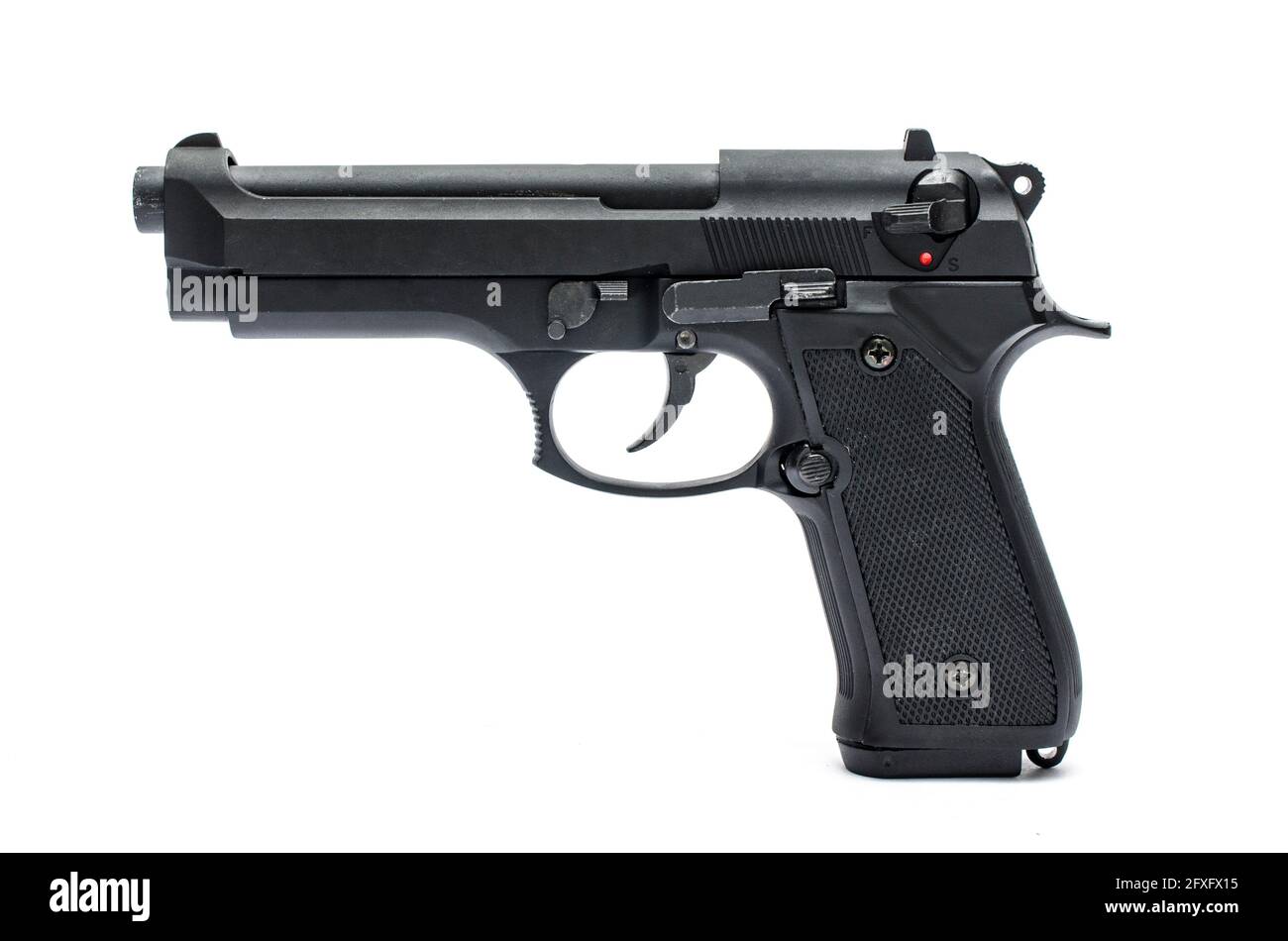 automatic pistol, handgun on a white background Stock Photo - Alamy