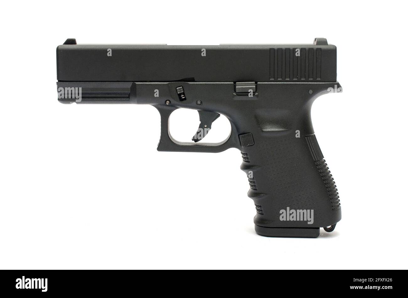 automatic pistol, handgun on a white background Stock Photo - Alamy
