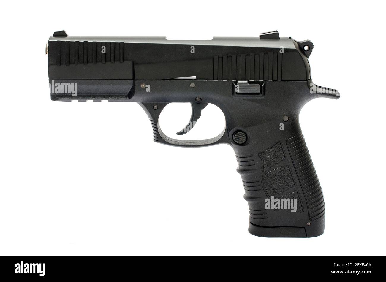 automatic pistol, handgun on a white background Stock Photo - Alamy