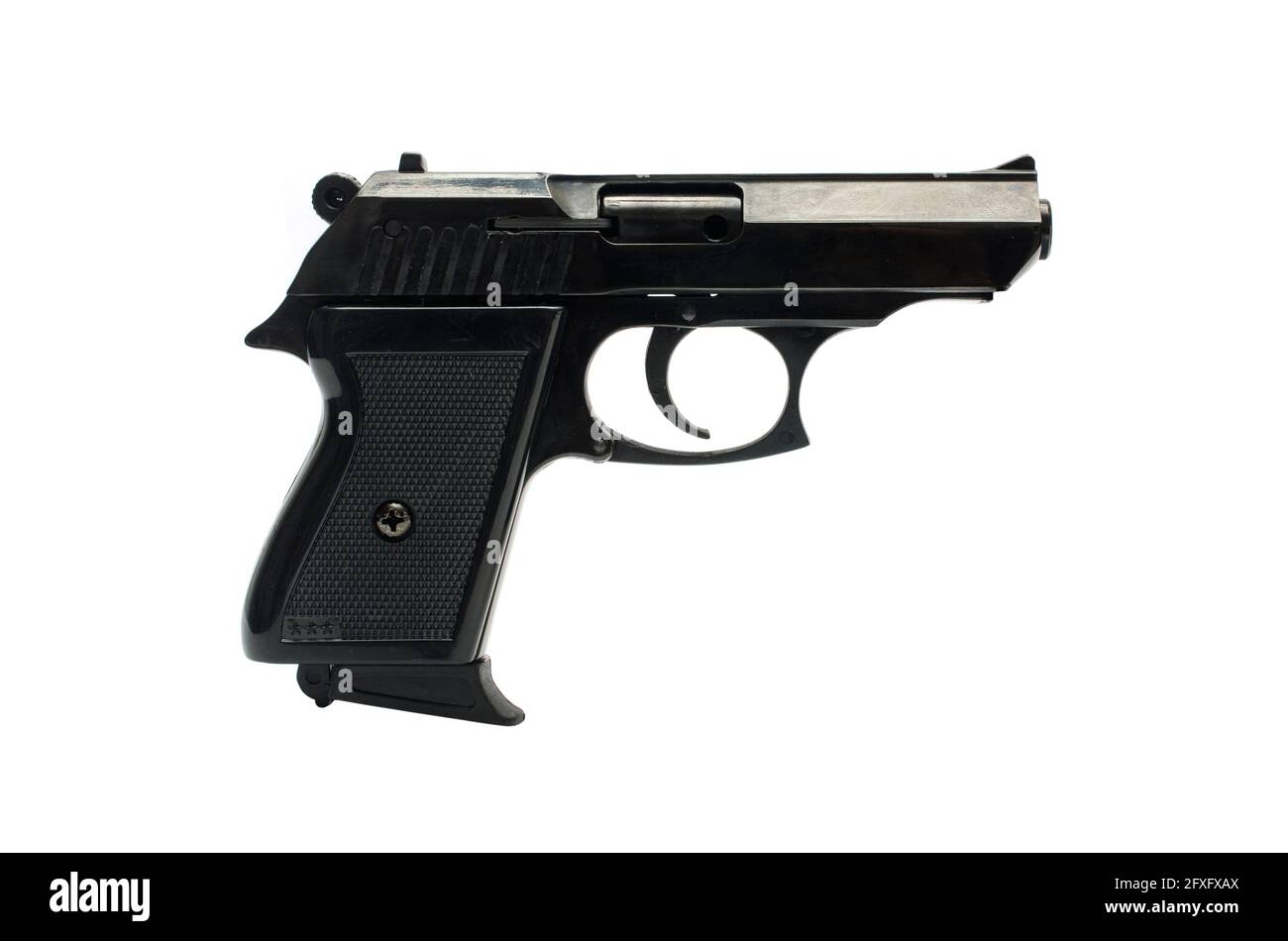 automatic pistol, handgun on a white background Stock Photo - Alamy