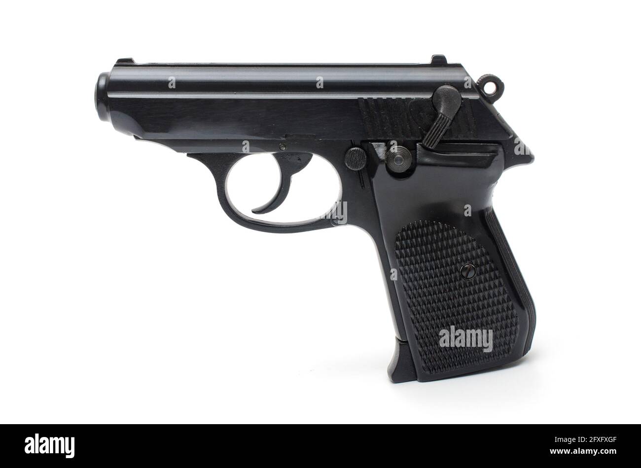 automatic pistol, handgun on a white background Stock Photo - Alamy