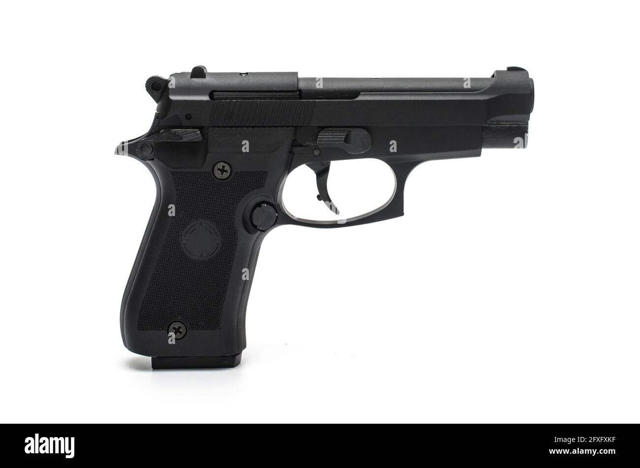 automatic pistol, handgun on a white background Stock Photo - Alamy