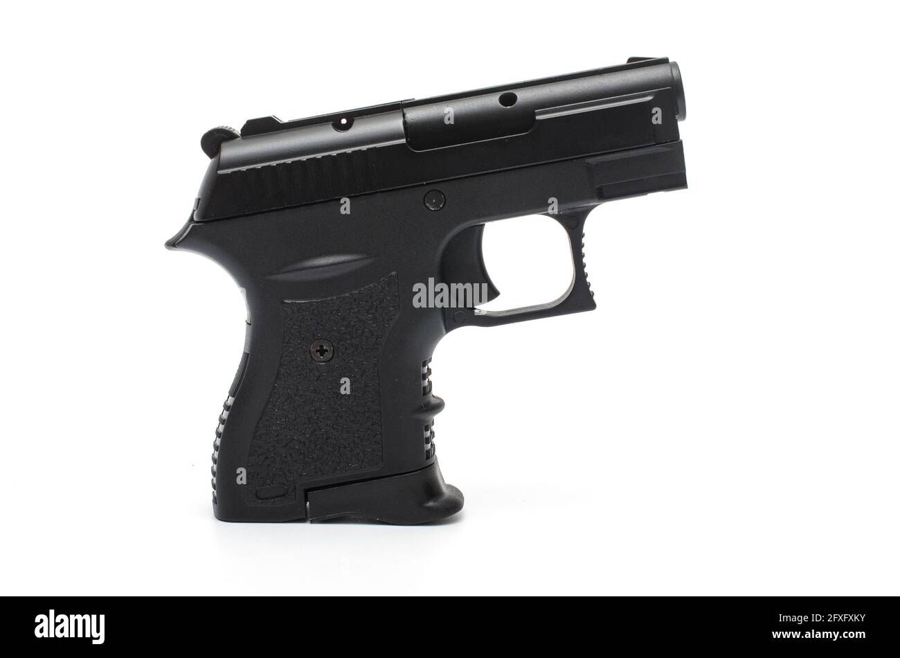automatic pistol, handgun on a white background Stock Photo - Alamy