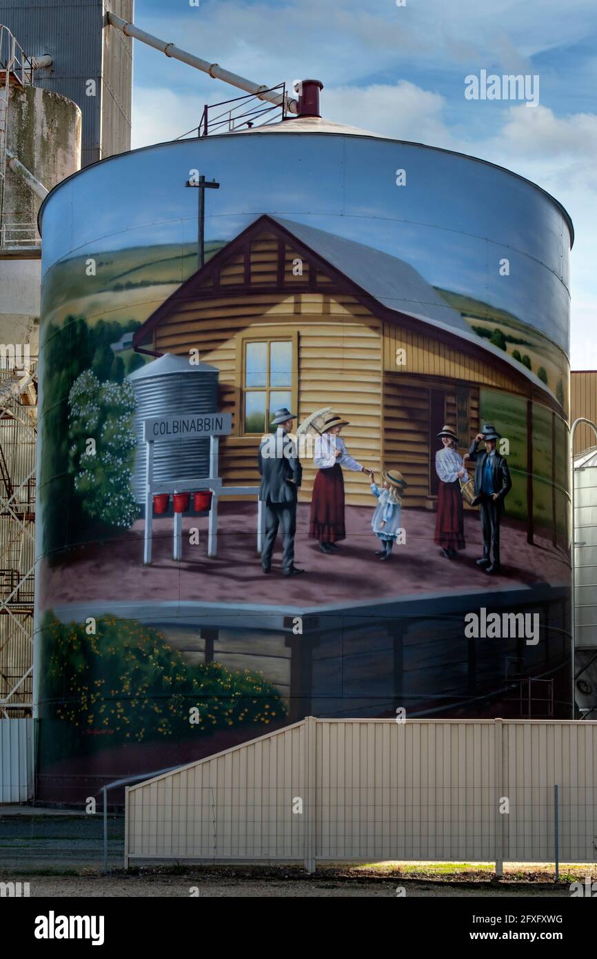 Station Silo Art, Colbinabbin, Victoria, Australia Stock Photo Alamy