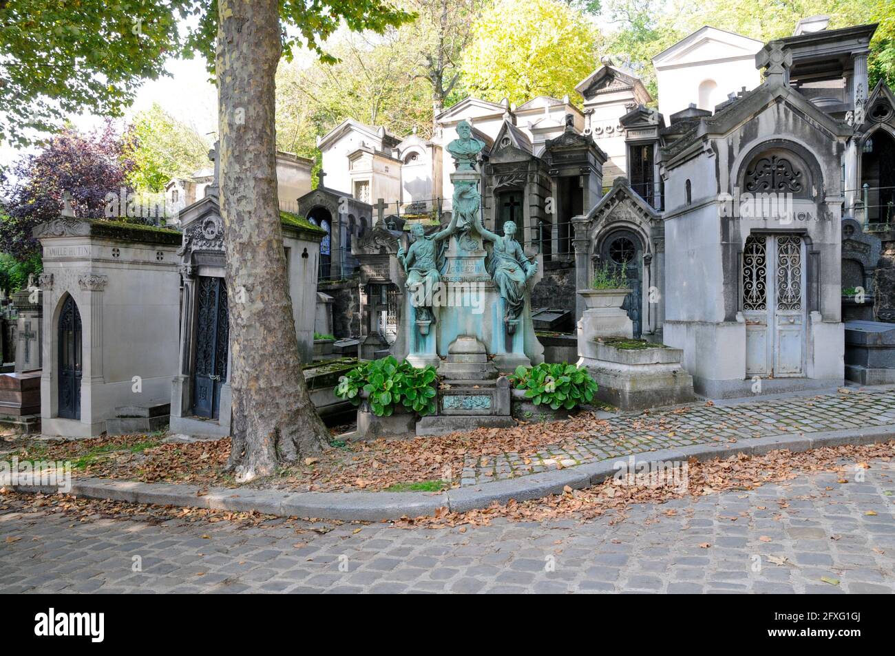 Paris, France, September 26, 2017 Pere Lachaise cemetery; none of the pictures show the grave