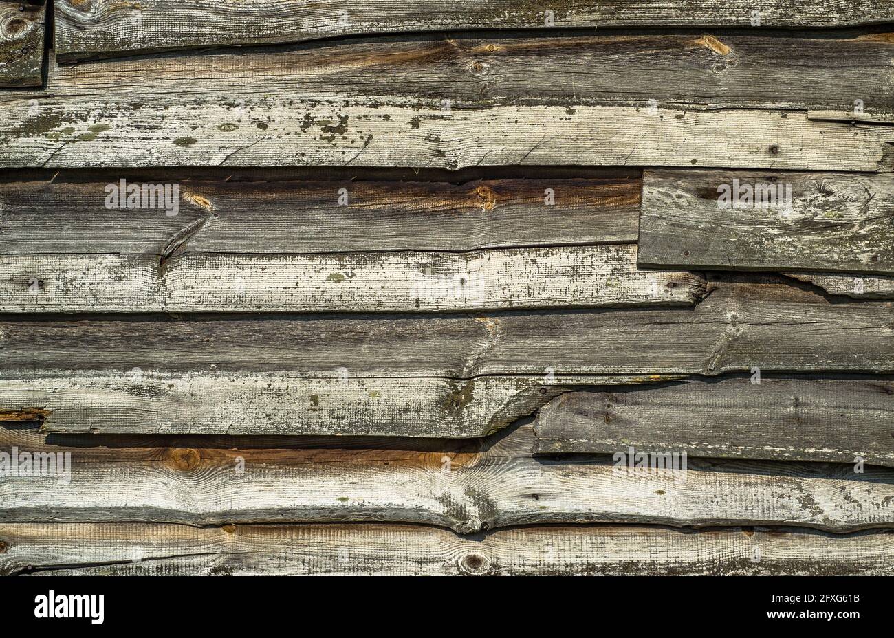 Wooden planks on old barn, parallel construction as background texture ...
