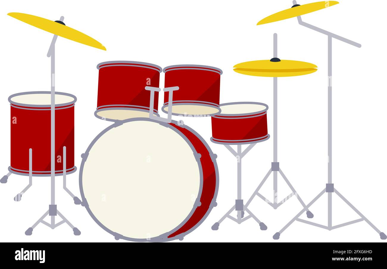 Drum set. Vector illustration that is easy to edit Stock Vector Image ...