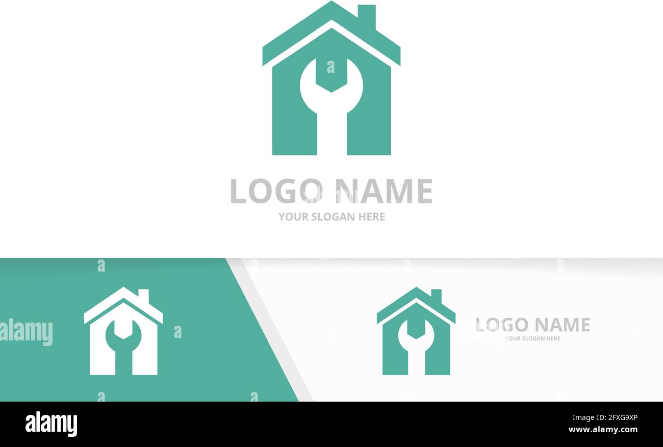 Vector real estate and repair logo combination. House service logotype ...