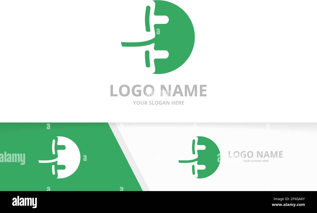 Vector spine logotype design. Spinal diagnostic center logo. Stock Vector