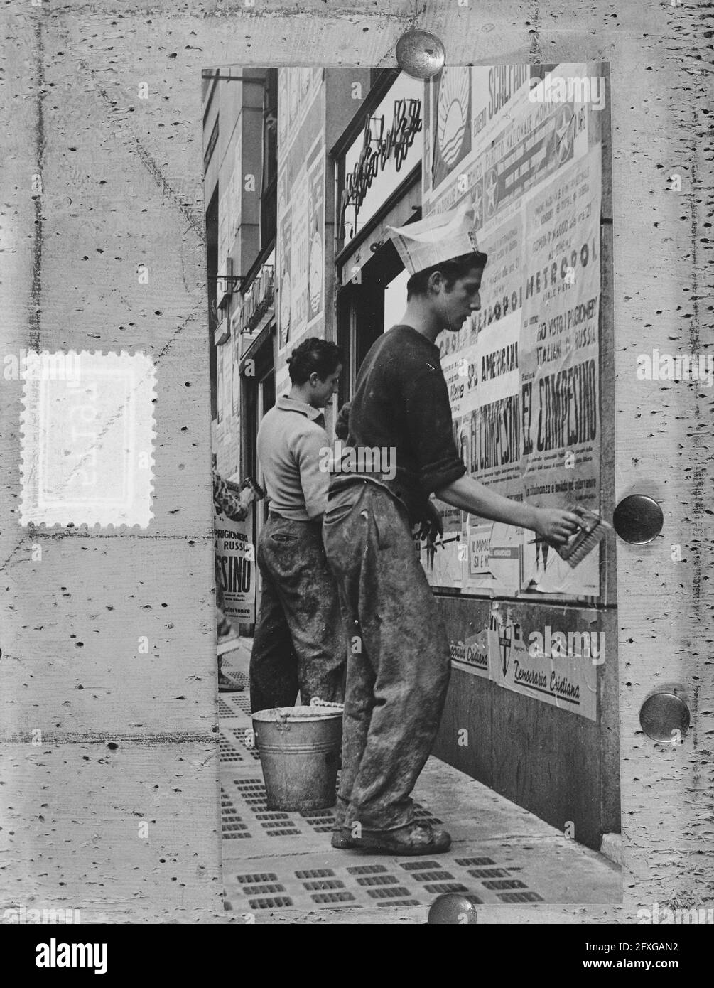 Election fever in Italy for parliamentary elections of June 7, 1953, May 12, 1953, ELECTIONS, The Netherlands, 20th century press agency photo, news to remember, documentary, historic photography 1945-1990, visual stories, human history of the Twentieth Century, capturing moments in time Stock Photo