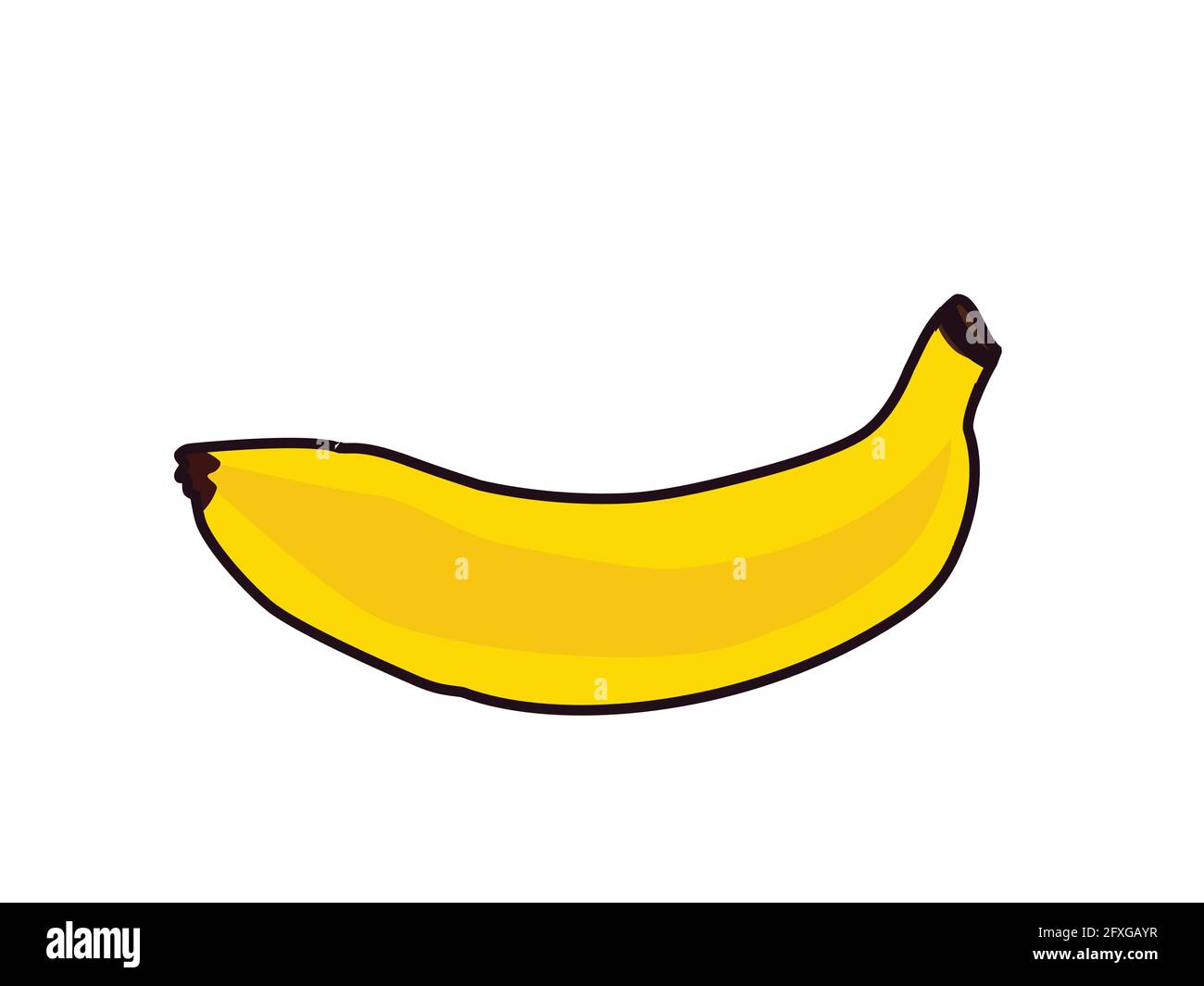 Single banana hand drawing clip art Stock Vector Image & Art - Alamy