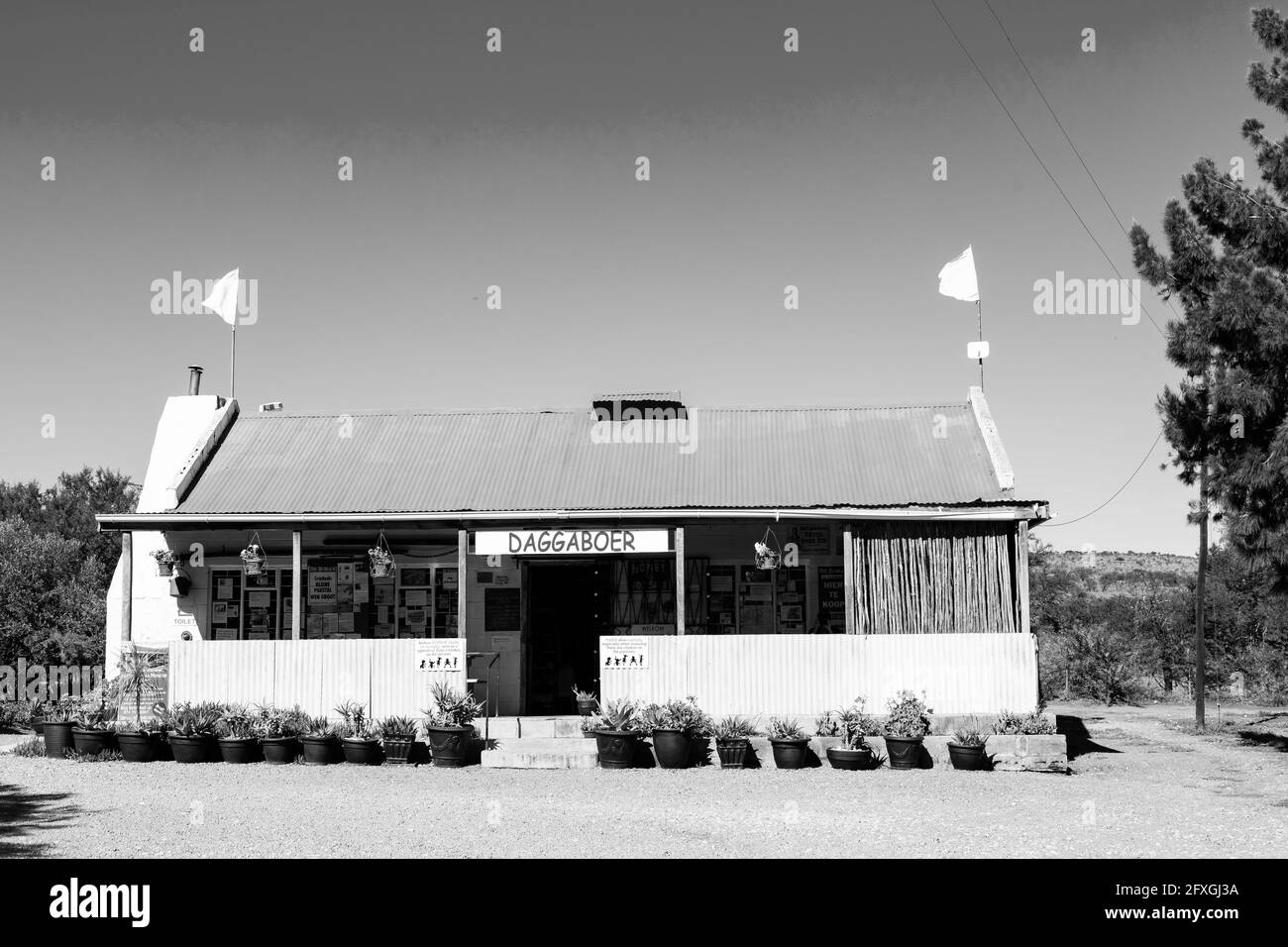 KAROO, SOUTH AFRICA - Jan 06, 2021: Karoo, South Africa - March 17 2019: Daggaboer Farmstall on the side of a busy interstate highway in rural South A Stock Photo