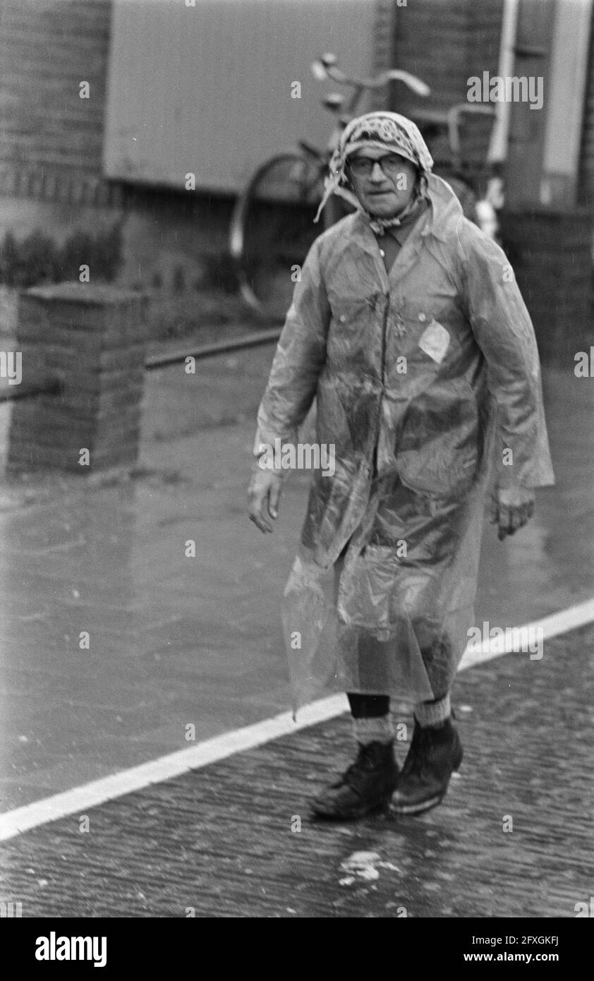 Plastic rain jacket Black and White Stock Photos Images Alamy