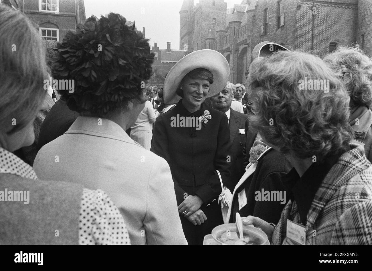 Celebration of Queen Juliana's Silver Jubilee in The Hague, Irene at coffee meal, September 6, 1973, Celebrations, anniversaries, queens, princesses, The Netherlands, 20th century press agency photo, news to remember, documentary, historic photography 1945-1990, visual stories, human history of the Twentieth Century, capturing moments in time Stock Photo
