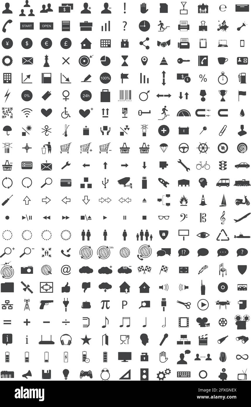 Vector icon set, collection. Pictorgrams for web and mobile application ...