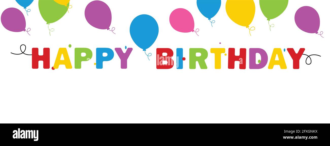 Happy Birthday Banner, Background Stock Vector Image & Art - Alamy