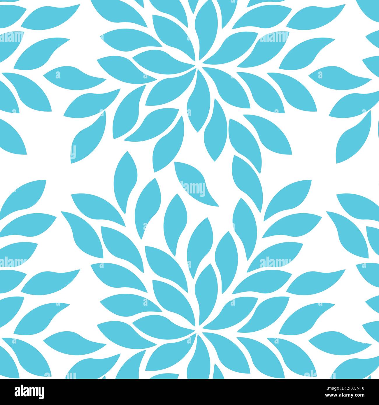 Vector illustration floral abstract blue background, pattern Stock Vector