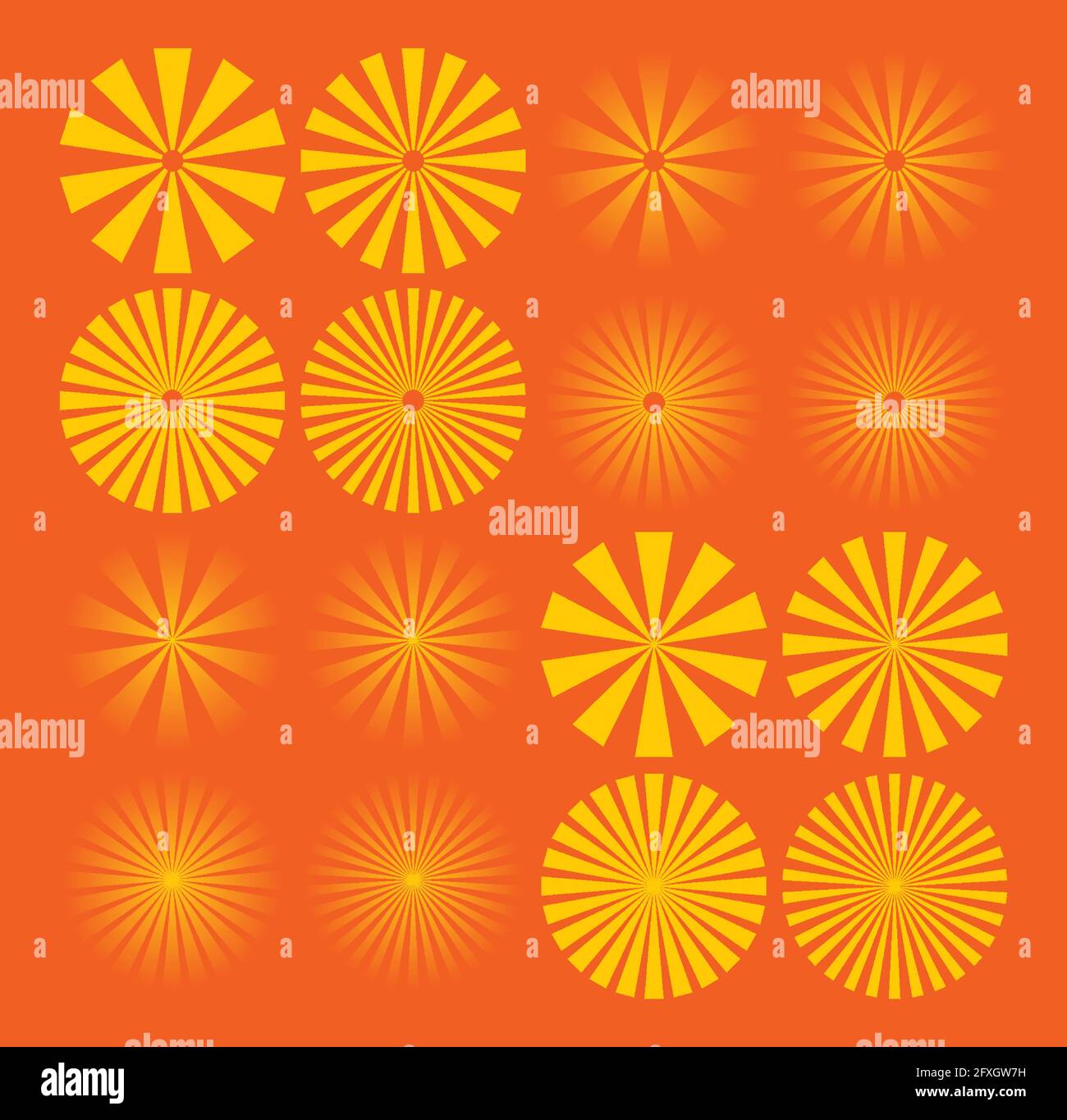 Summer sun rays with orange and yellow background Stock Vector Image ...