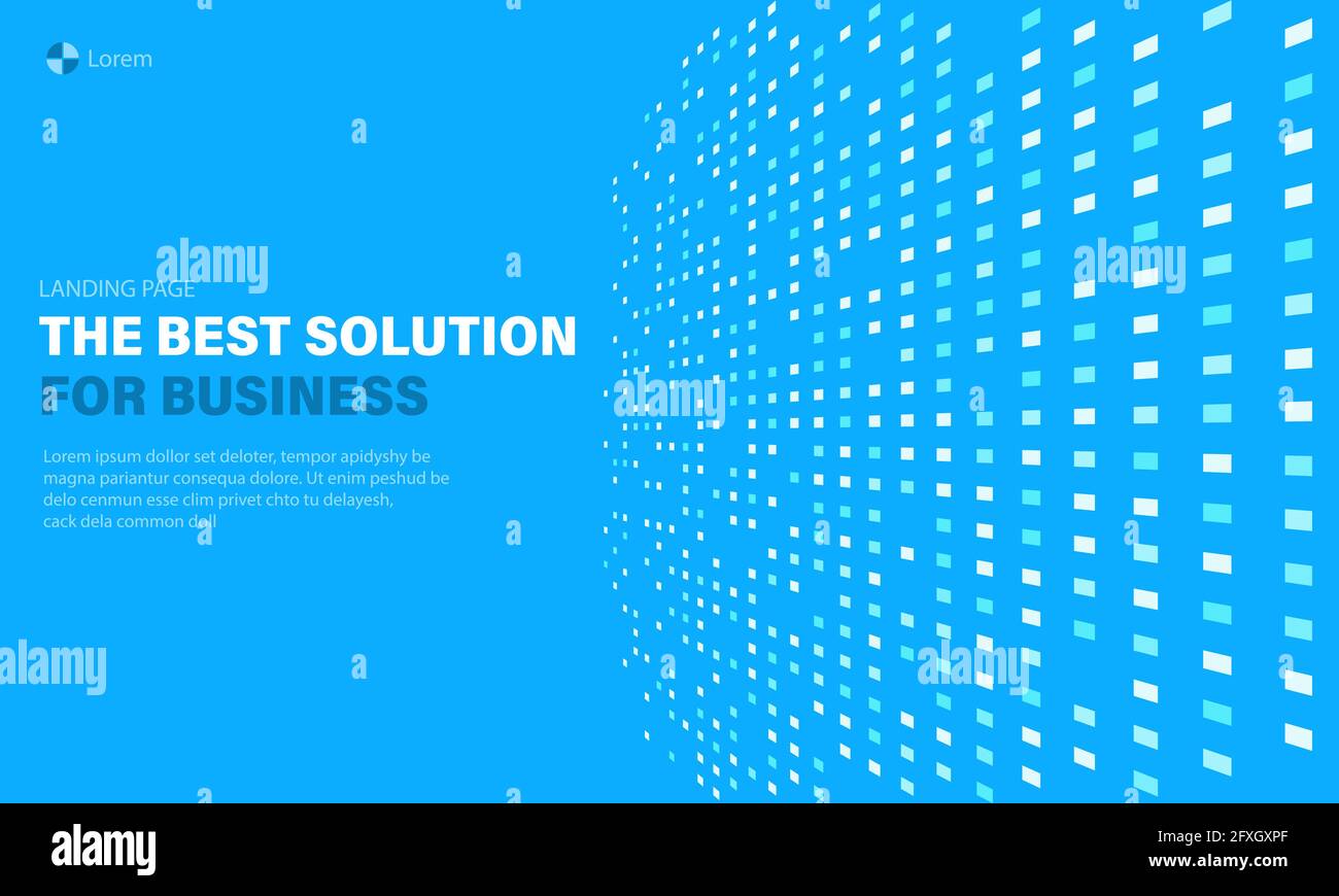 Best business solutions for business landing page, web banner Stock Vector