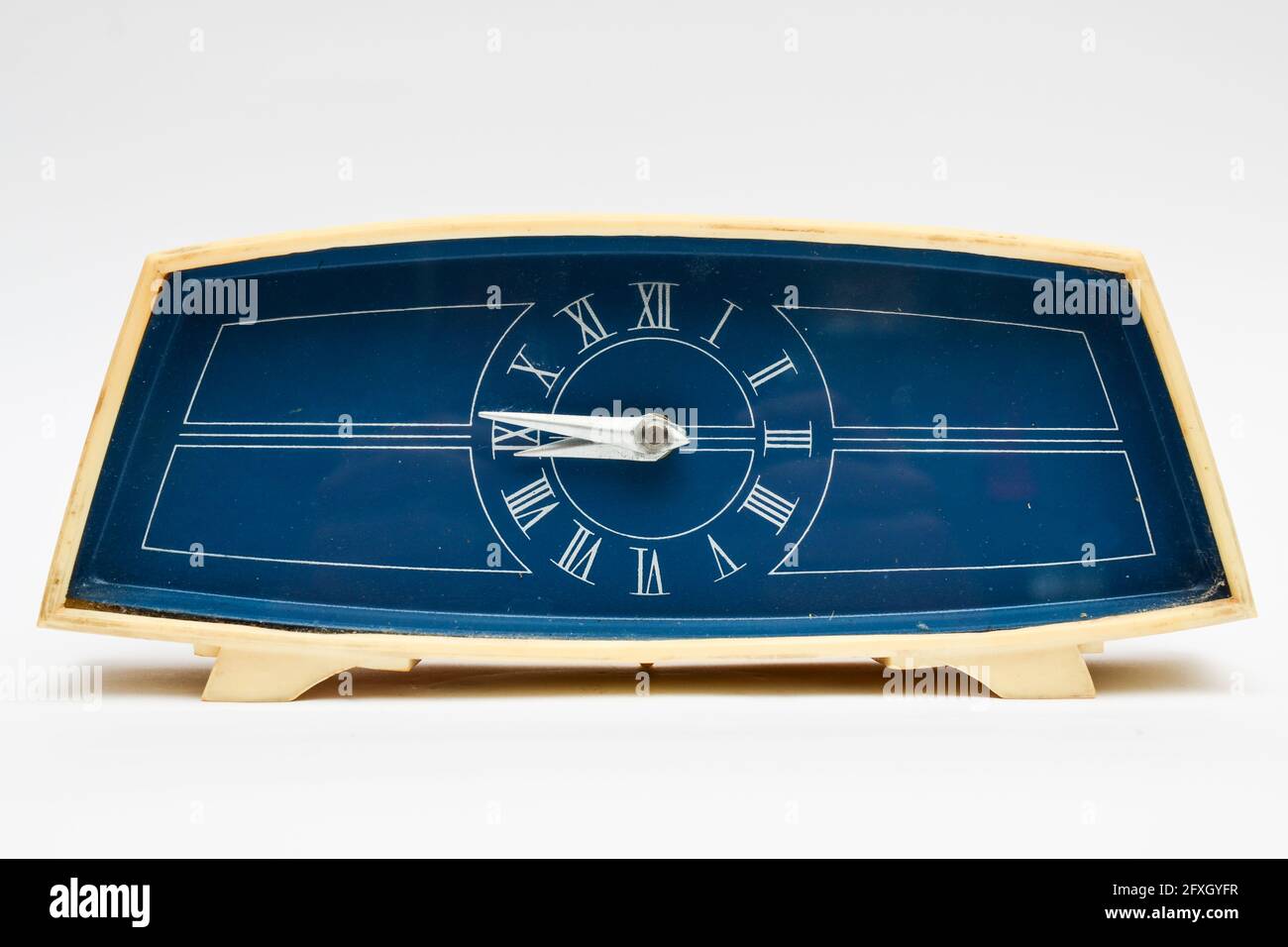 desk clock with rectangular clock face Stock Photo Alamy