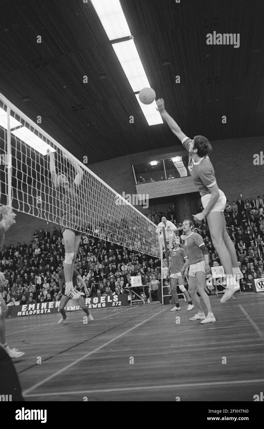 Volleyball match BlockerAMVJ game moments, November 23, 1968, sports