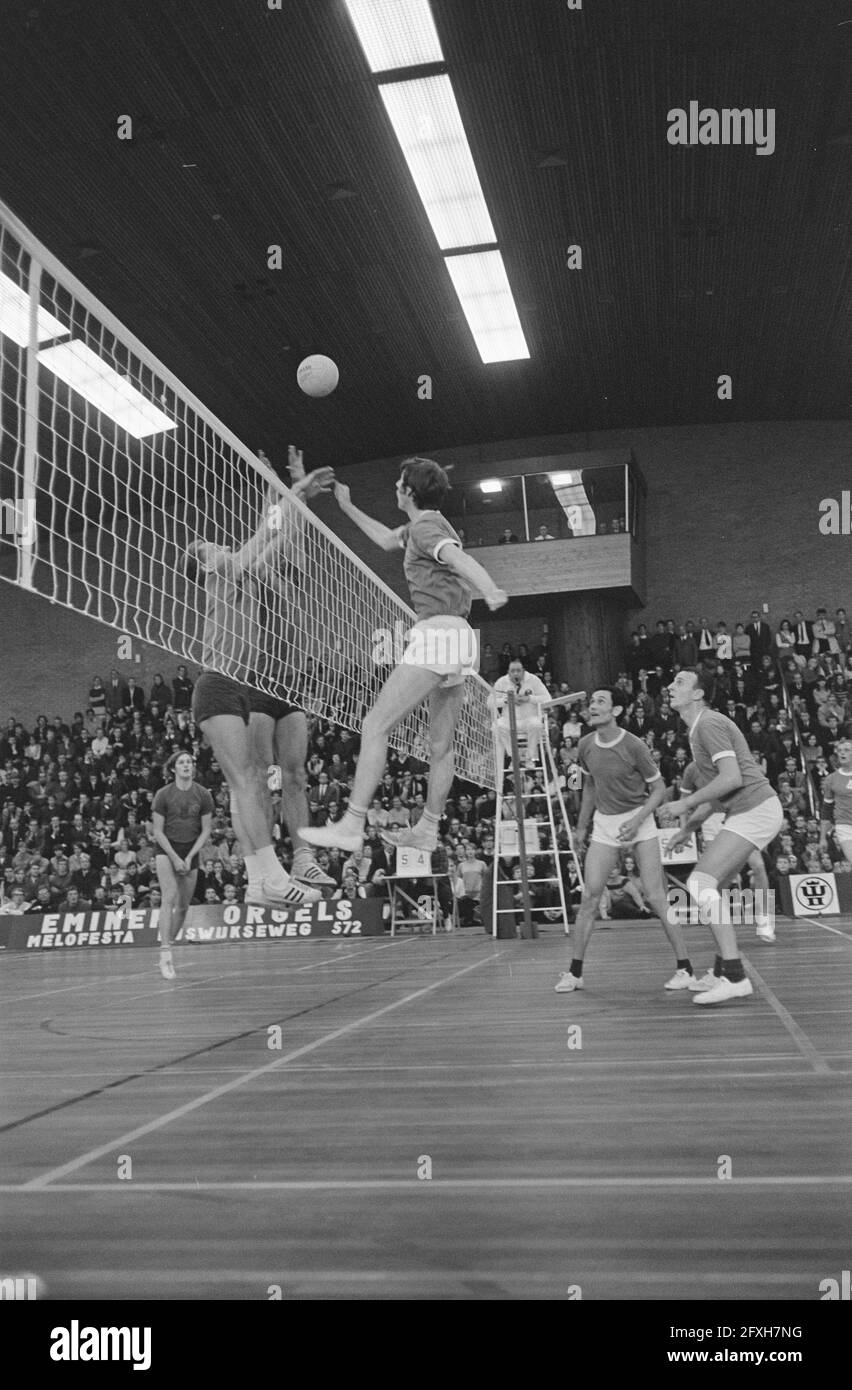 Volleyball match BlockerAMVJ game moments, November 23, 1968, sports