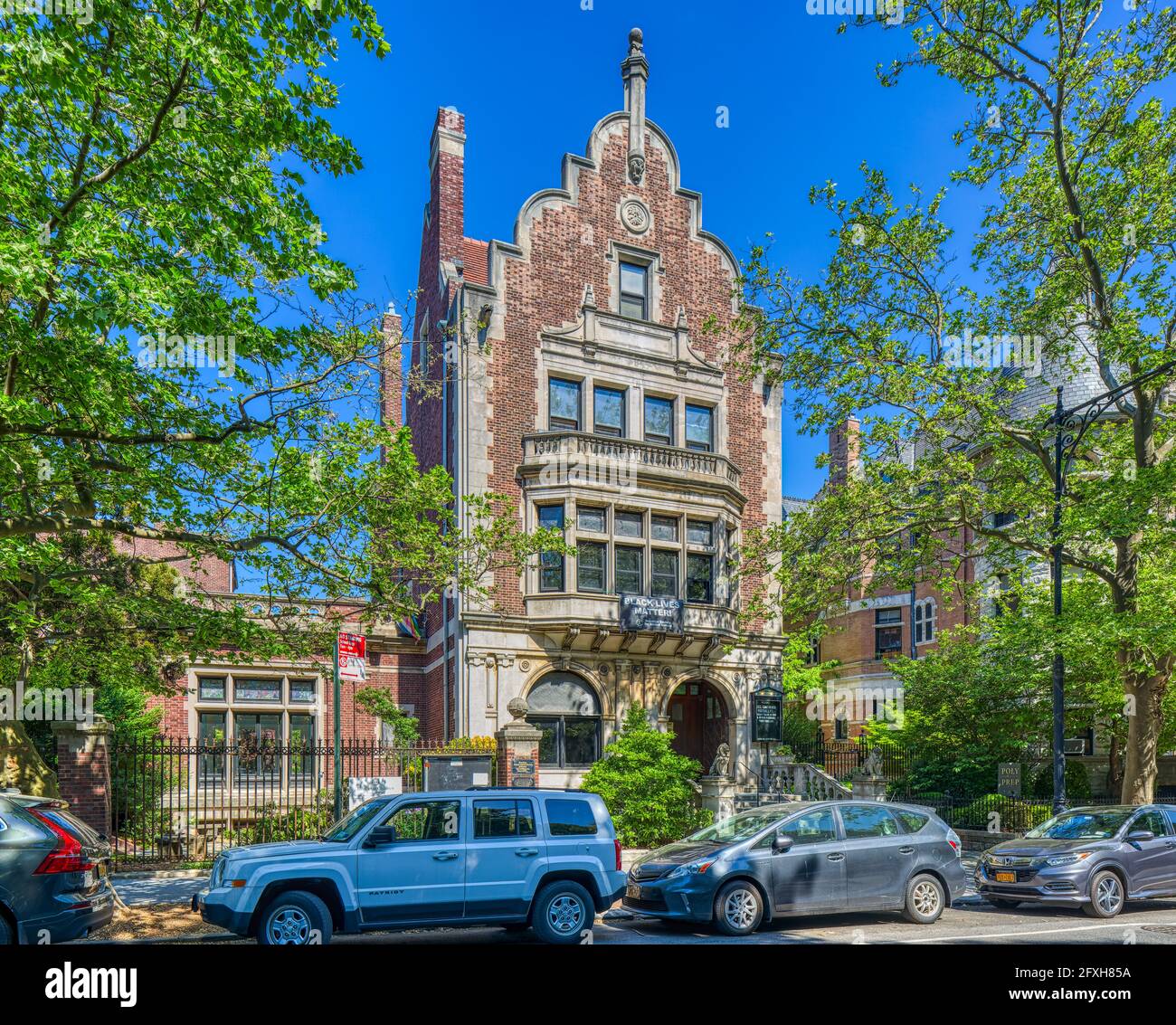 53 Prospect Park West, originally a William B. Tubby-designed mansion, now the Brooklyn Society for Ethical Culture. Stock Photo