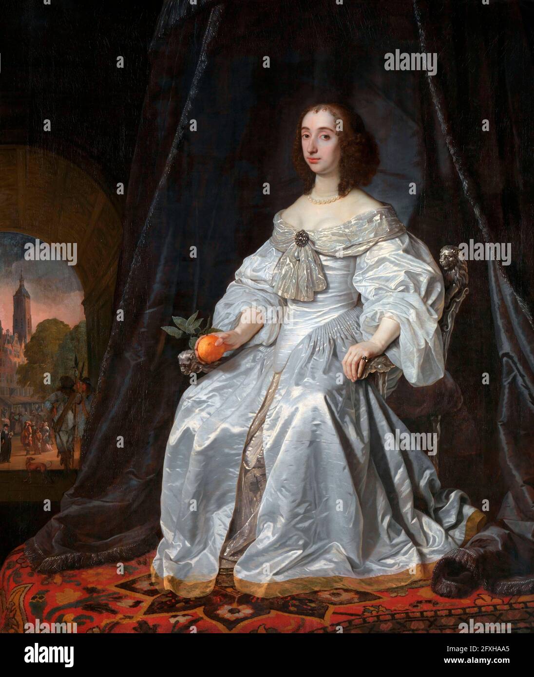 Mary Stuart, Princess of Orange, as Widow of William II - Bartholomeus van der Helst, 1652 Stock Photo