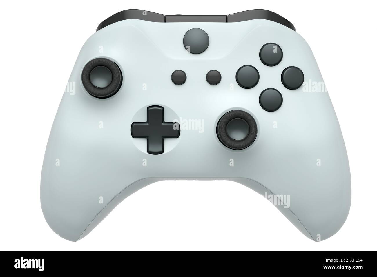 Realistic video game joystick on white background Stock Photo - Alamy